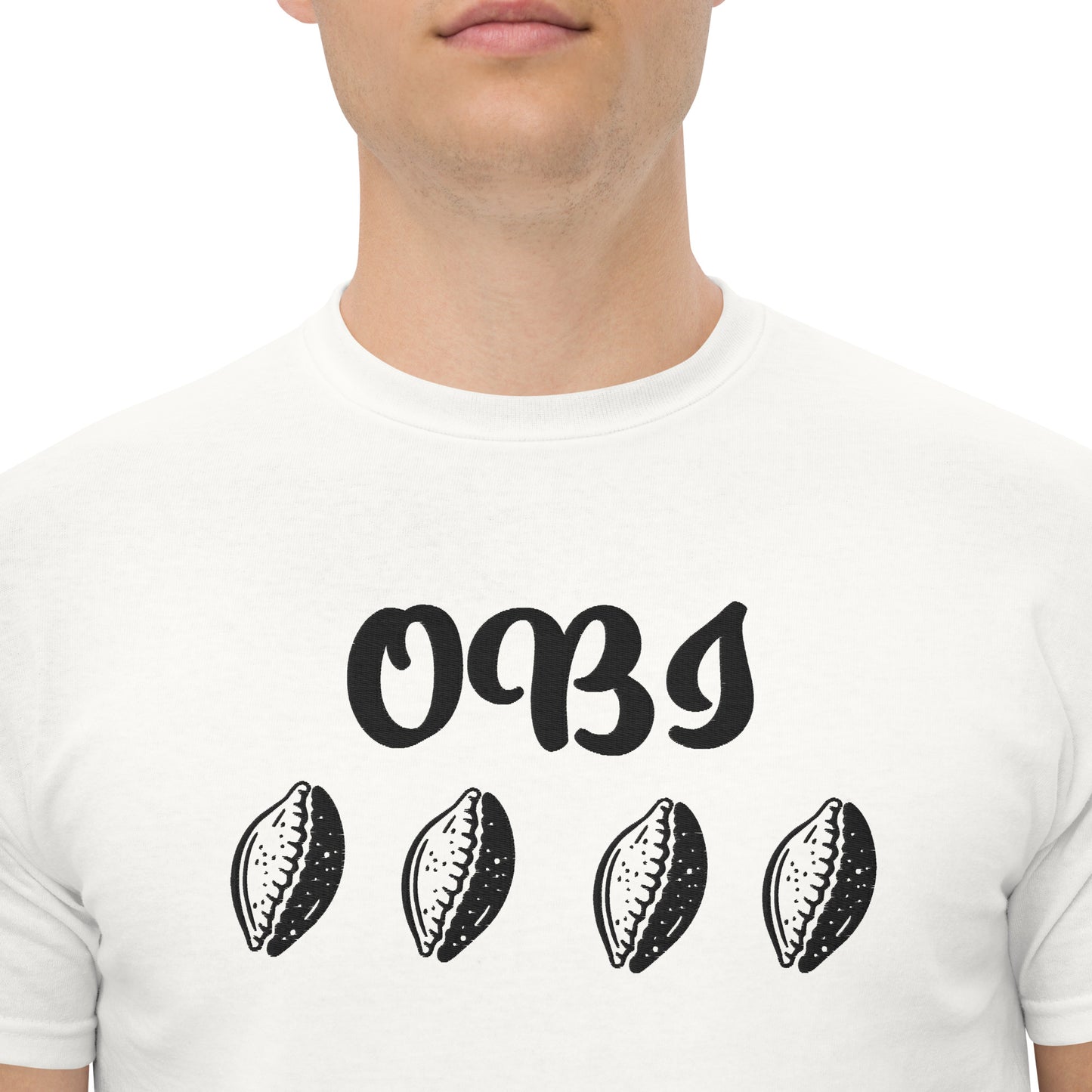 OBI Black Embroidered Unisex classic tee