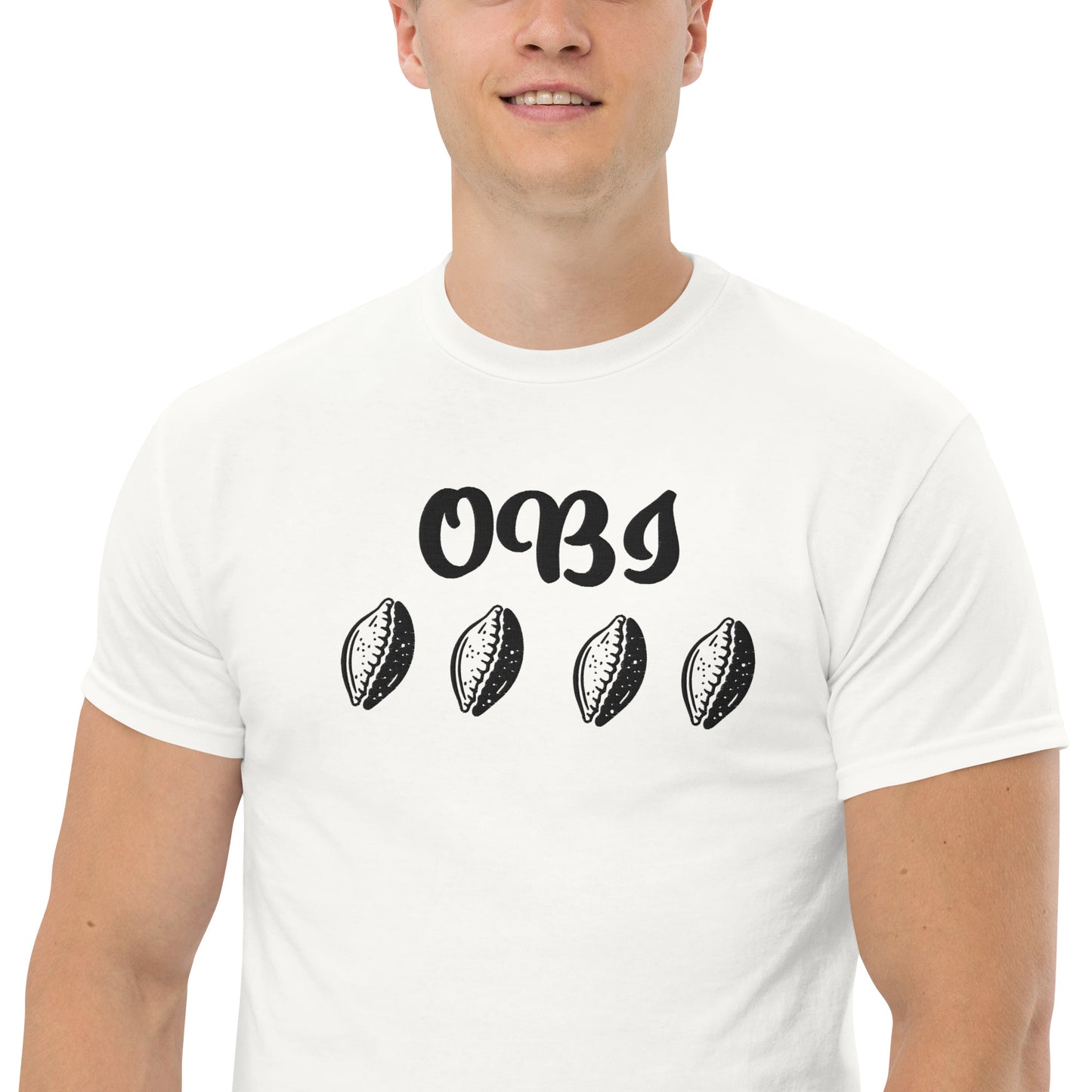 OBI Black Embroidered Unisex classic tee