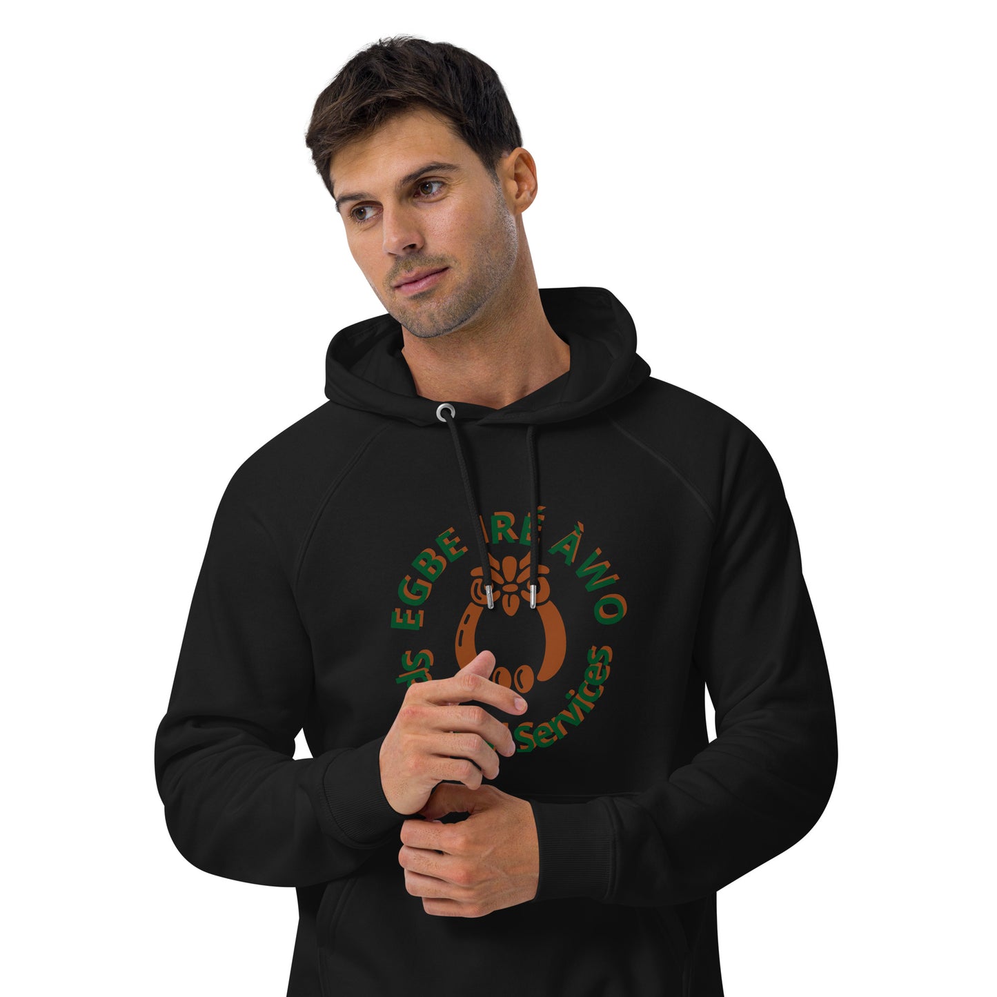 Egbe Ire Awo Unisex eco raglan hoodie