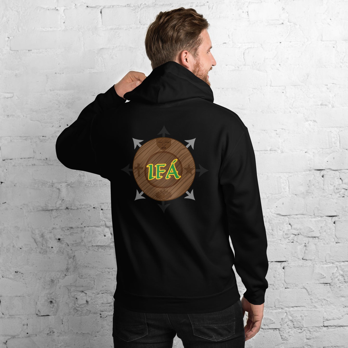 Egbe Iré Àwo Logo IFA Lucumi Orunmila embroidered Unisex Hoodie