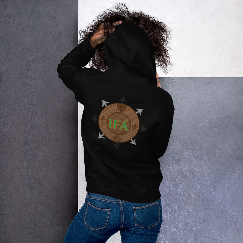 Egbe iré awo logo embroidered Orunmila IFA Isese Unisex Hoodie