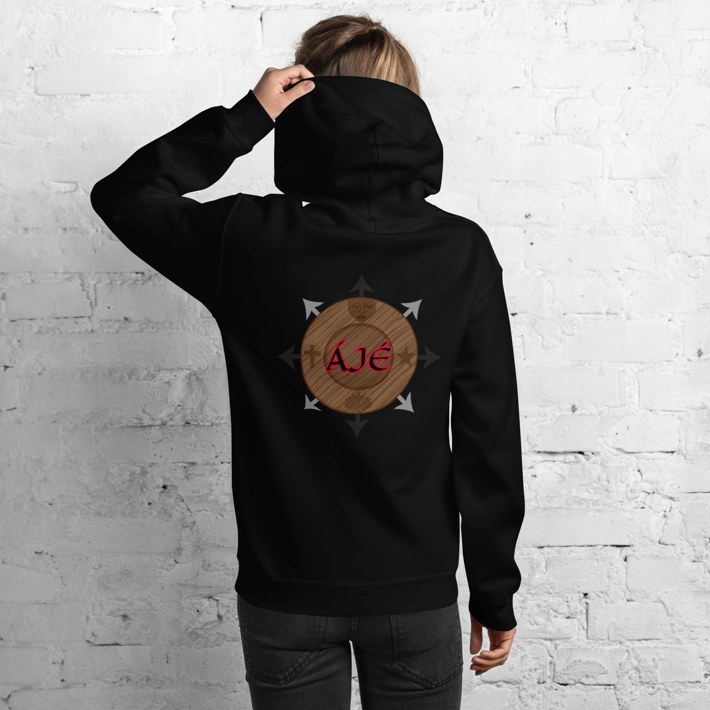 Egbe Iré ÀWO Logo Orunmila embroidered Aje 5 Unisex Hoodie