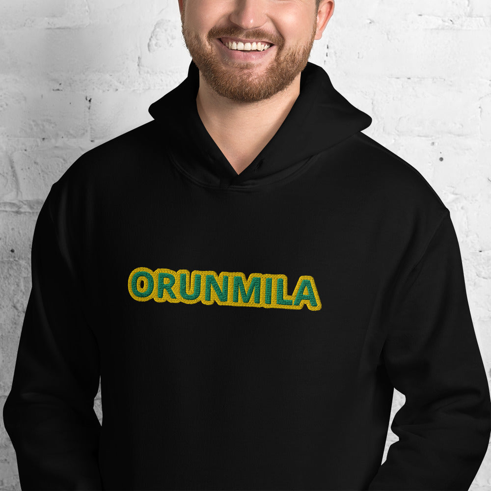 Egbe Iré Àwo Logo IFA Lucumi Orunmila embroidered Unisex Hoodie