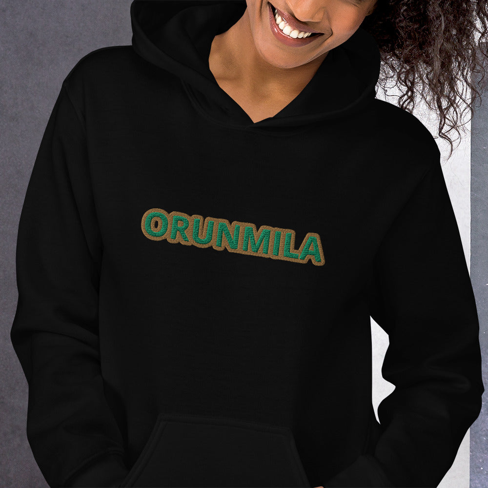 Egbe iré awo logo embroidered Orunmila IFA Isese Unisex Hoodie