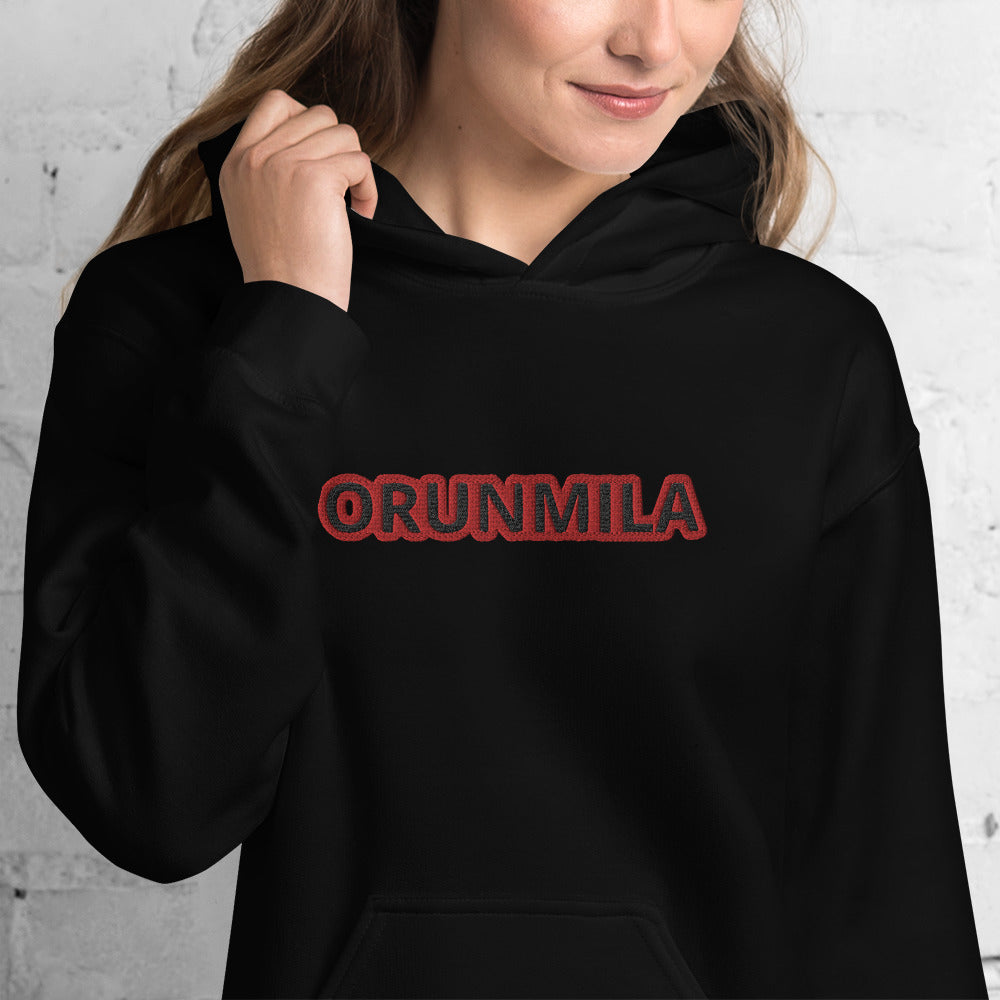 Egbe Iré ÀWO Logo Orunmila embroidered Aje 5 Unisex Hoodie