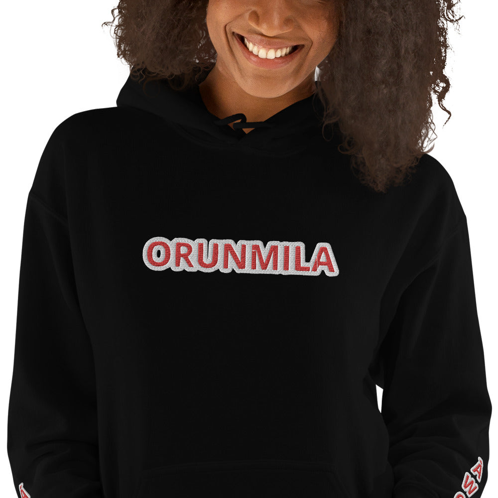 Egbe Iré ÀWO Logo Orunmila embroidered Aje 4 Unisex Hoodie