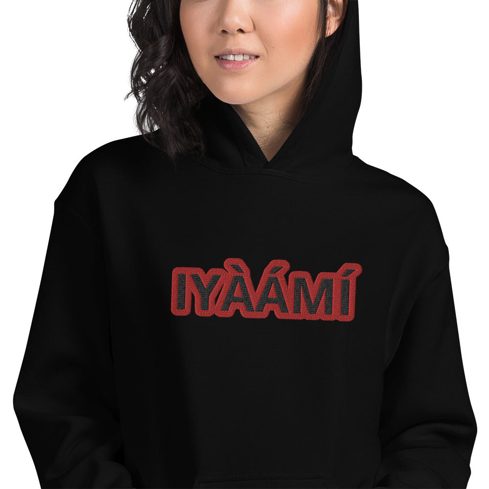 Egbe Iré ÀWO Logo Iyaami embroidered Aje 5 Unisex Hoodie