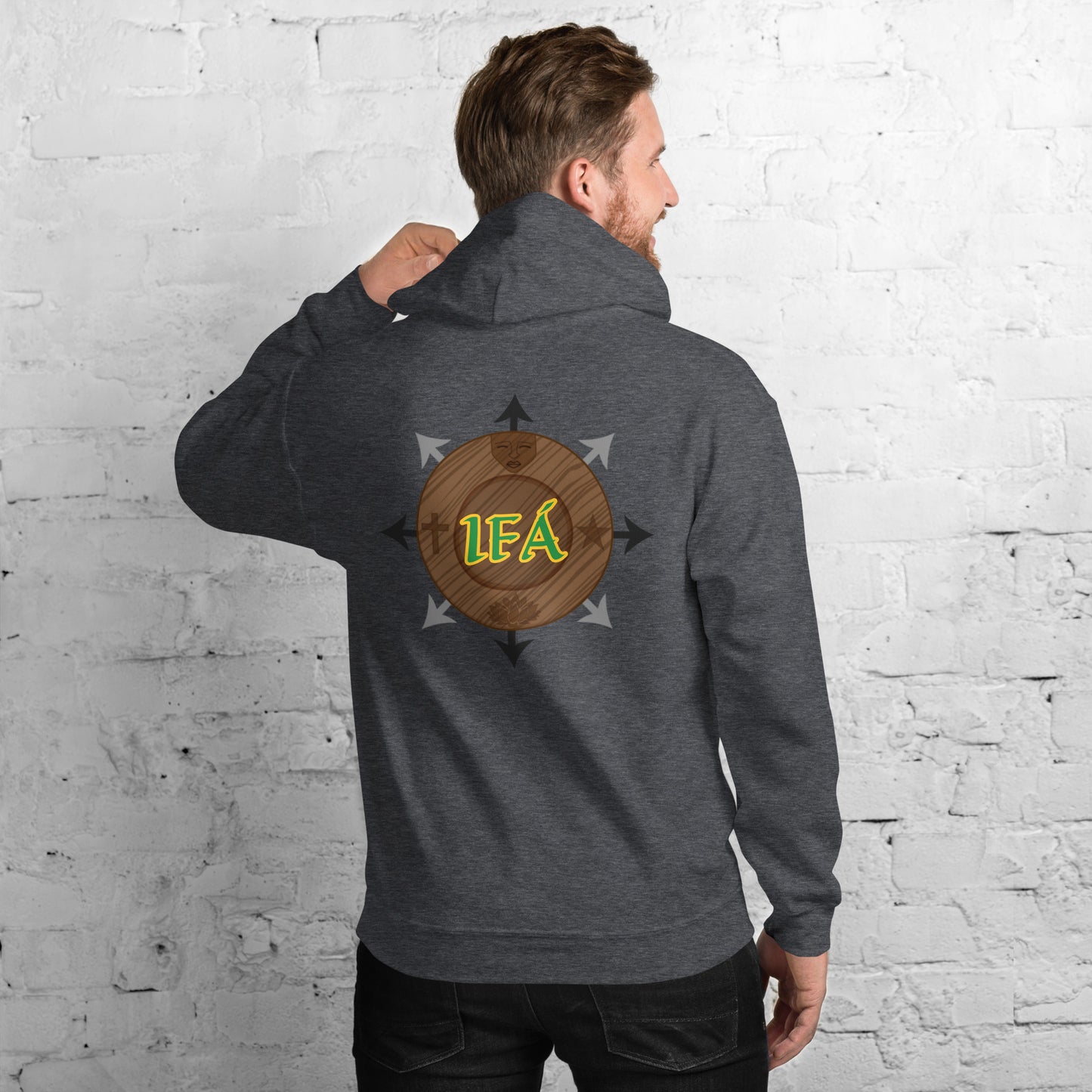 Egbe Iré Àwo Logo IFA Lucumi Orunmila embroidered Unisex Hoodie