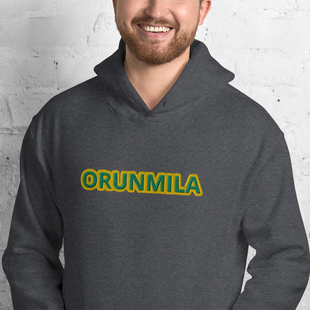 Egbe Iré Àwo Logo IFA Lucumi Orunmila embroidered Unisex Hoodie