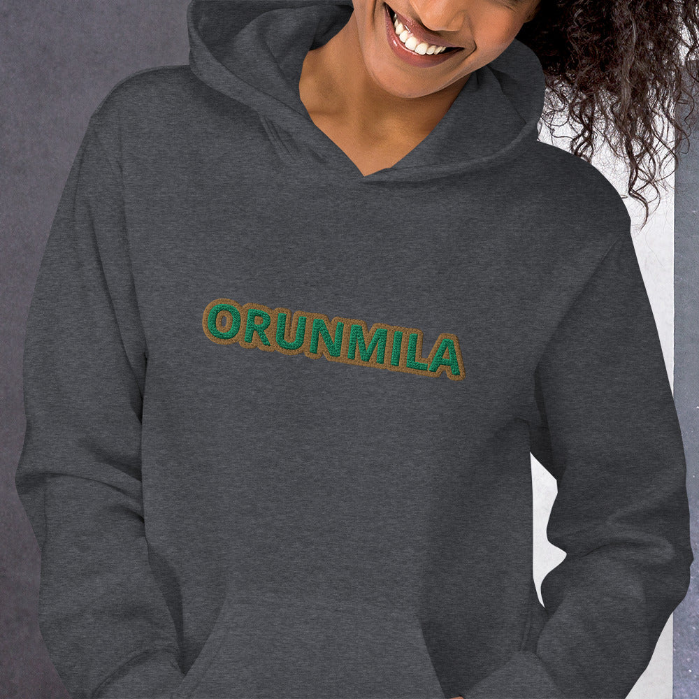 Egbe iré awo logo embroidered Orunmila IFA Isese Unisex Hoodie