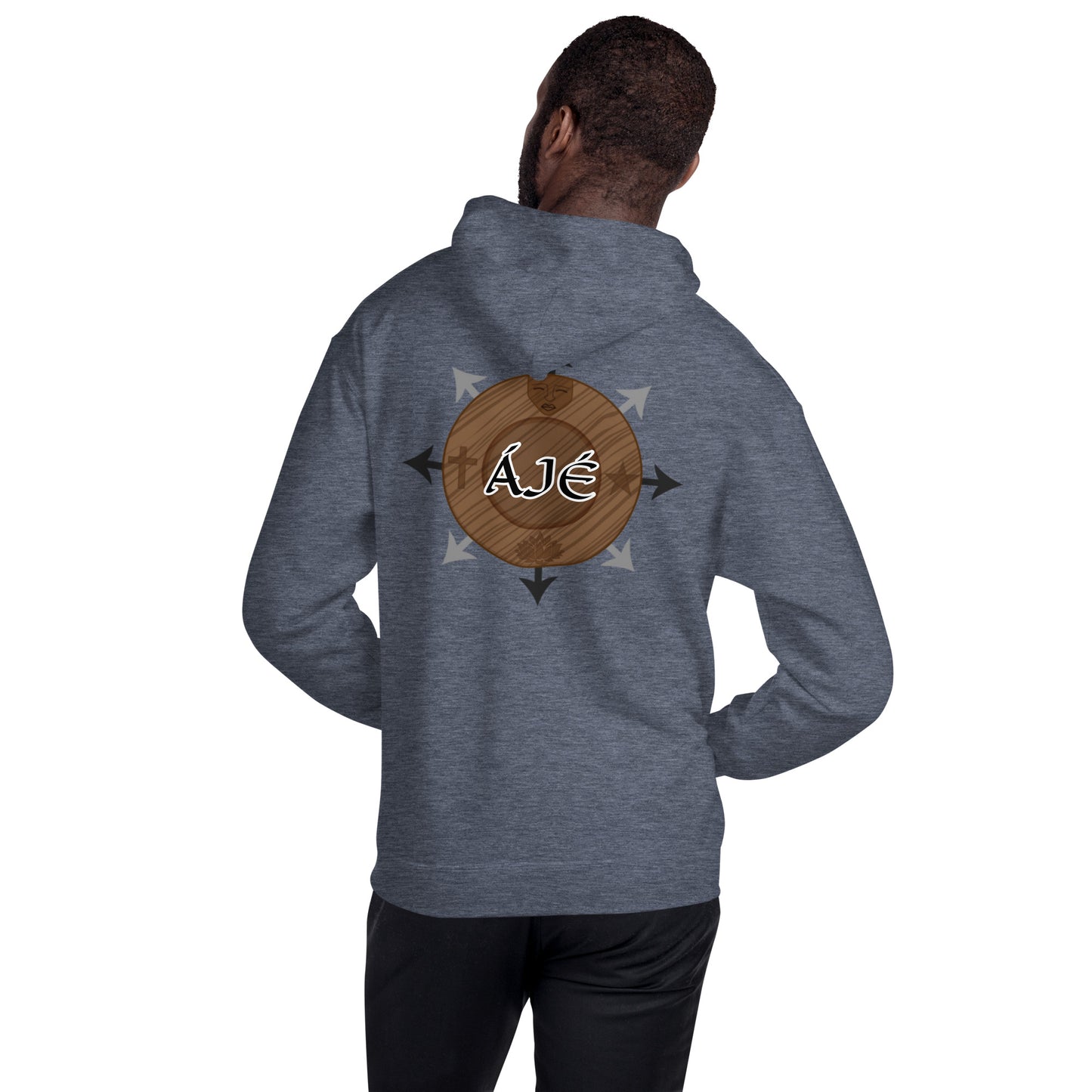 Egbe Iré ÀWO Logo Orunmila embroidered Aje 3 Unisex Hoodie