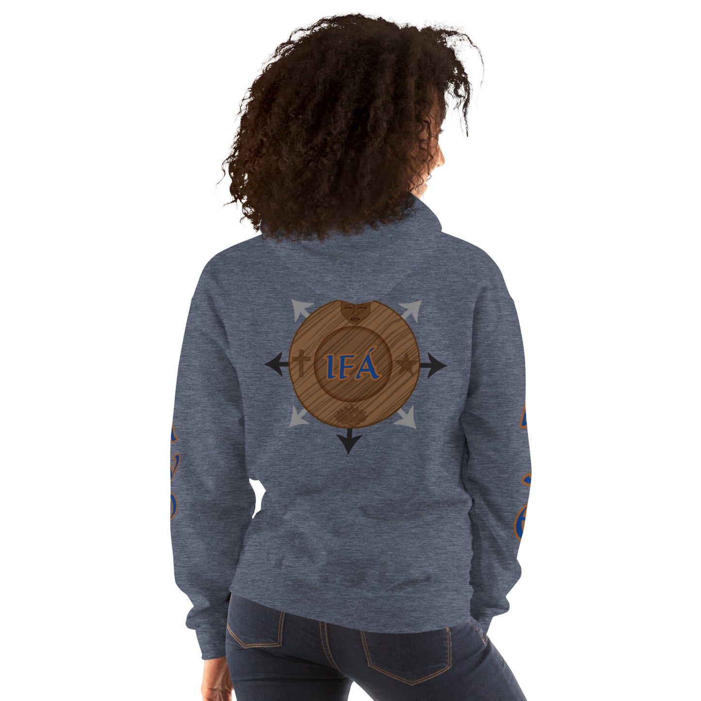 Egbe Ire Awo 2 Logo Blue Unisex Hoodie