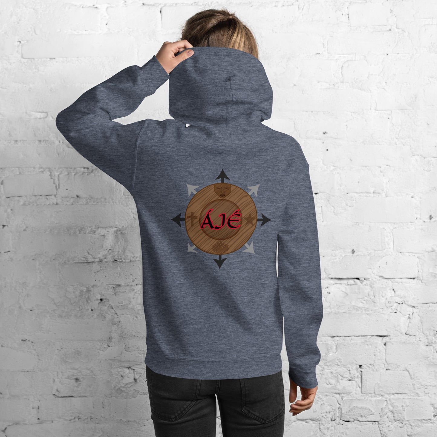 Egbe Iré ÀWO Logo Orunmila embroidered Aje 5 Unisex Hoodie