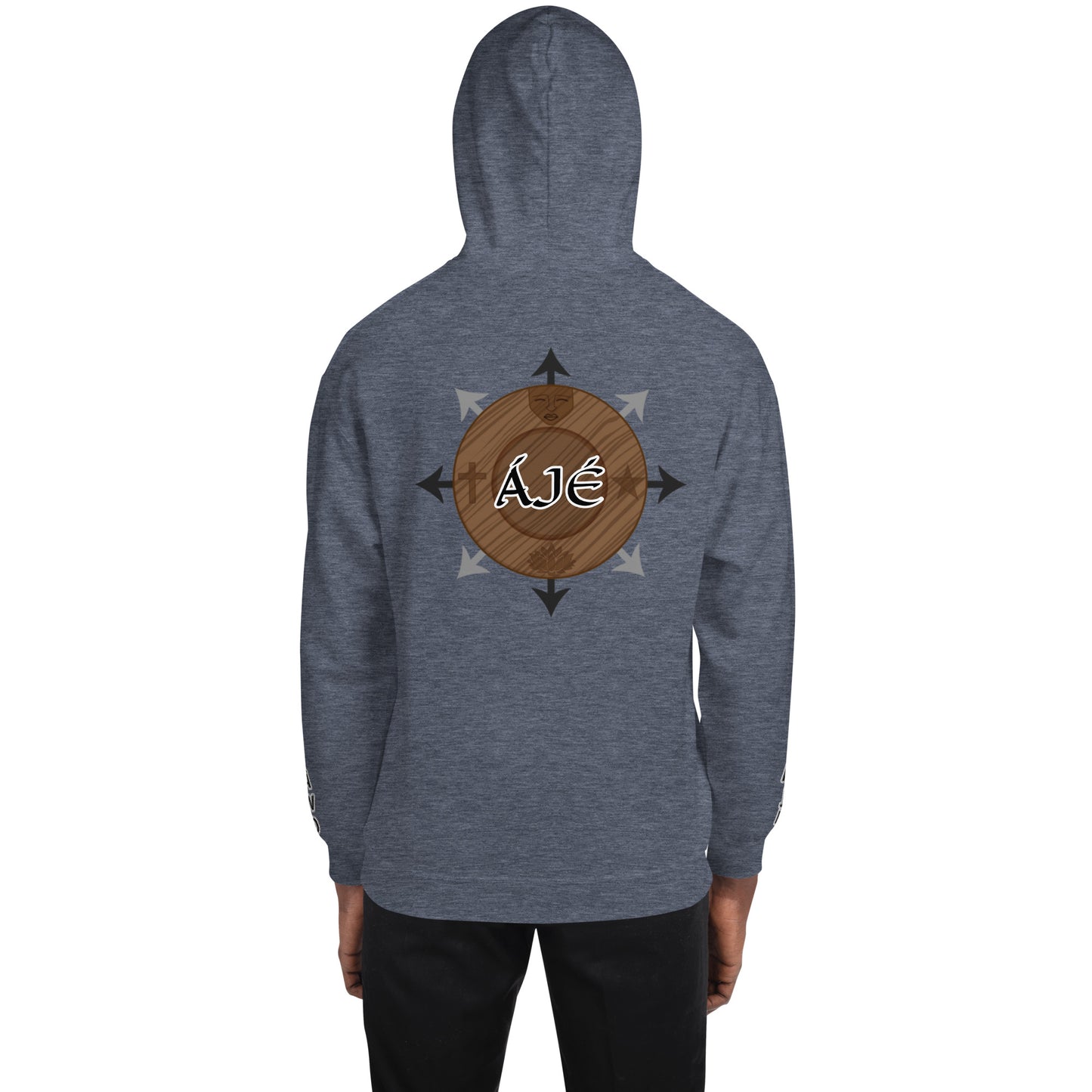 Egbe Iré ÀWO Logo Orunmila embroidered Aje 3 Unisex Hoodie