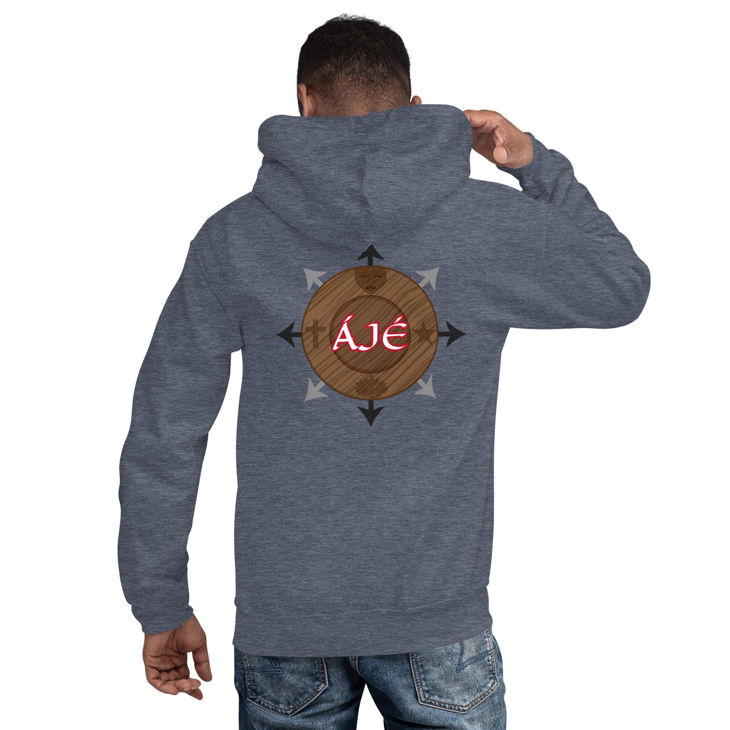 Egbe Iré ÀWO Logo Orunmila embroidered Aje 1 Unisex Hoodie