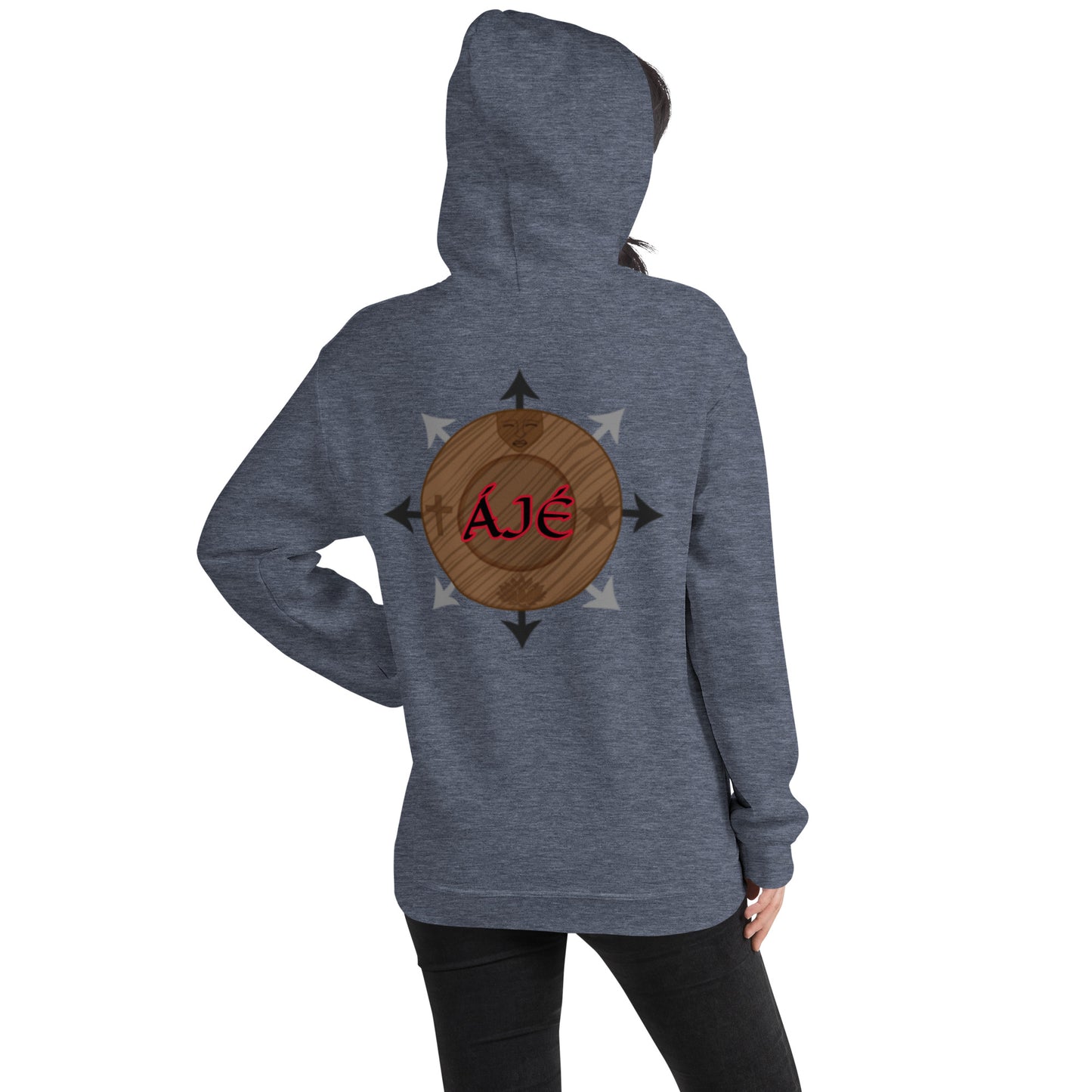 Egbe Iré ÀWO Logo Iyaami embroidered Aje 5 Unisex Hoodie