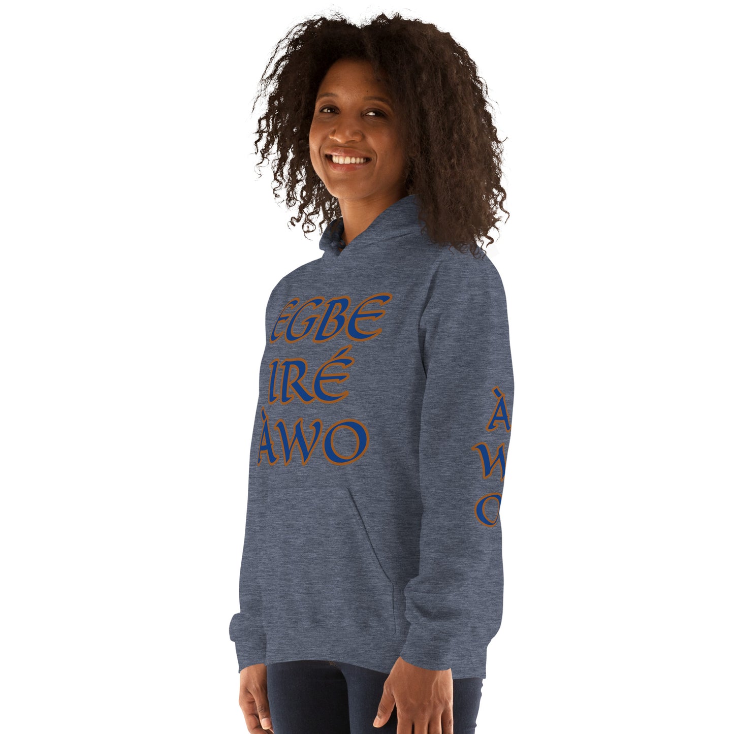 Egbe Ire Awo 2 Logo Blue Unisex Hoodie