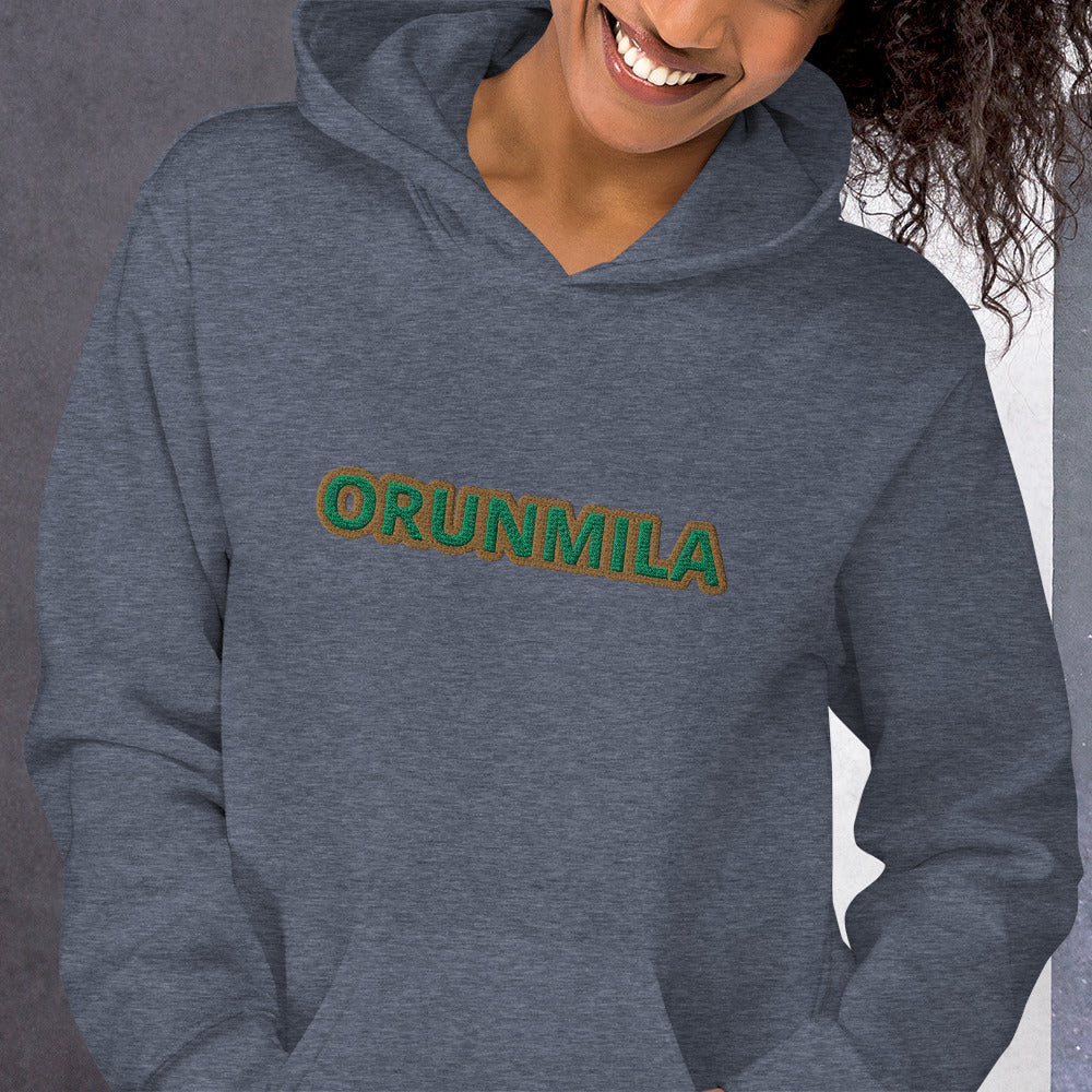 Egbe iré awo logo embroidered Orunmila IFA Isese Unisex Hoodie