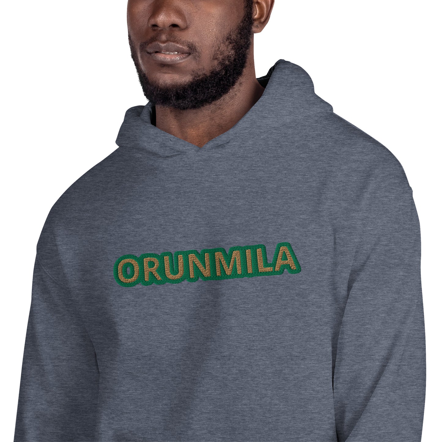 Egbe Iré ÀWO Logo Orunmila embroidered IFA Isese Reverse Unisex Hoodie