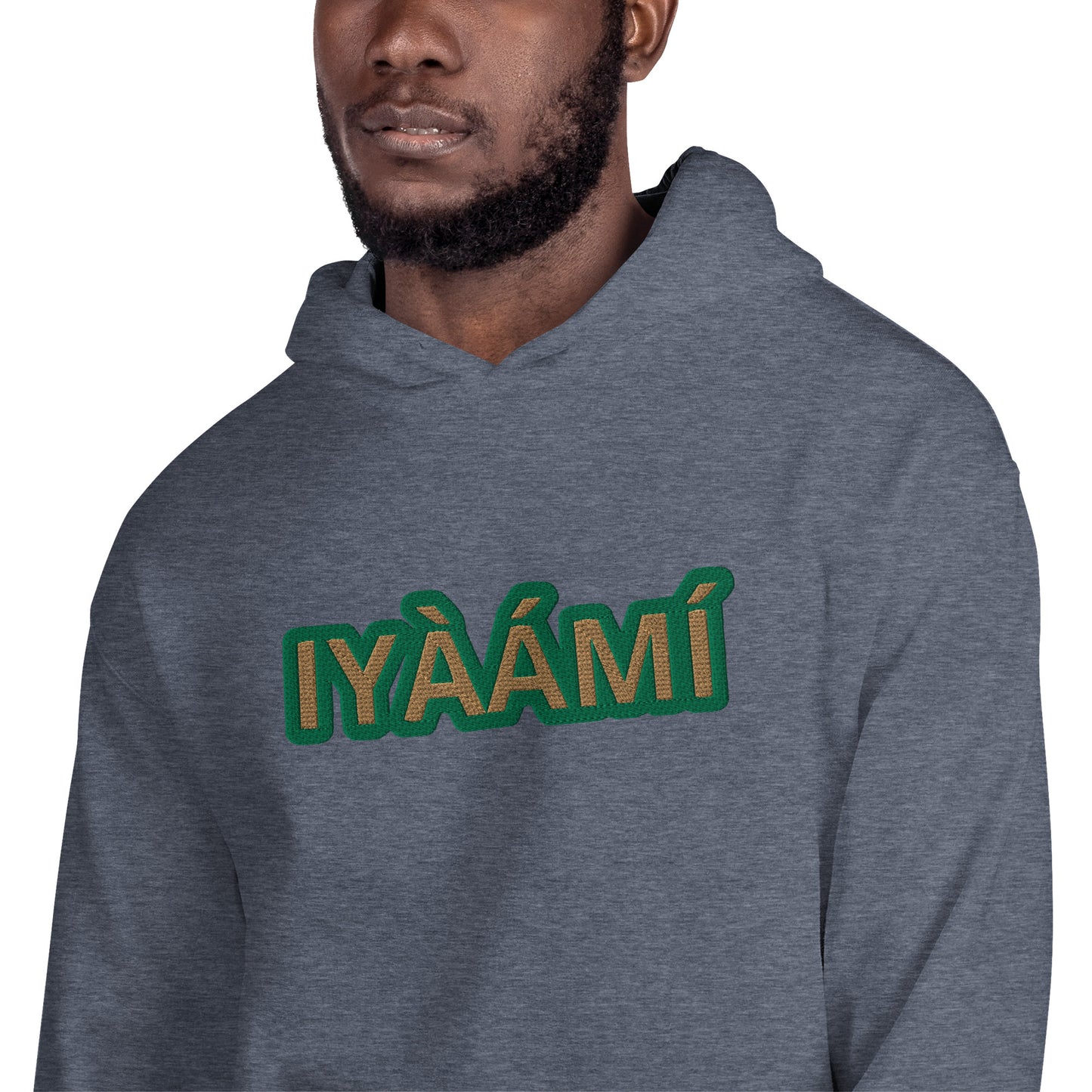 Egbe Iré ÀWO Logo Iyaami Ájé embroidered IFA Awo  Isese Reverse Hoodie