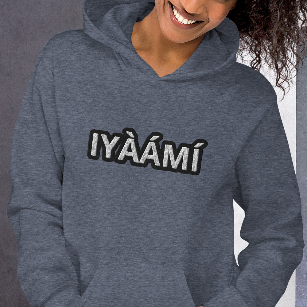 Egbe Iré ÀWO Logo Iyaami embroidered Aje 2 Unisex Hoodie