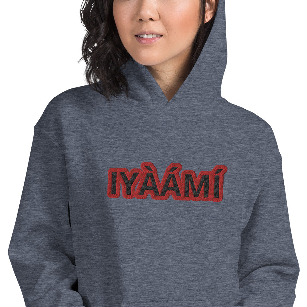 Egbe Iré ÀWO Logo Iyaami embroidered Aje 5 Unisex Hoodie