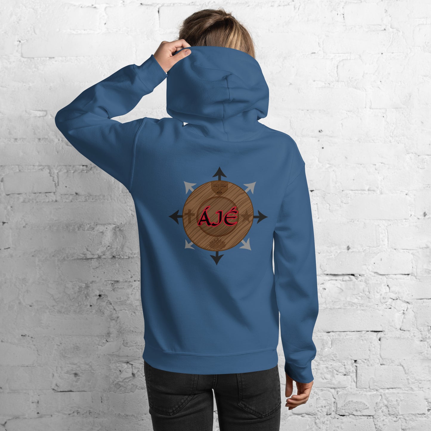 Egbe Iré ÀWO Logo Orunmila embroidered Aje 5 Unisex Hoodie