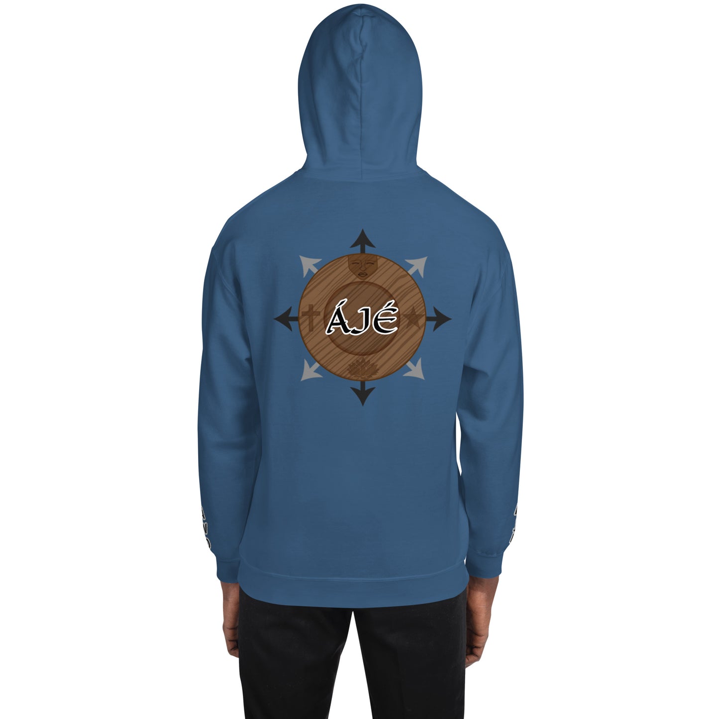 Egbe Iré ÀWO Logo Orunmila embroidered Aje 3 Unisex Hoodie