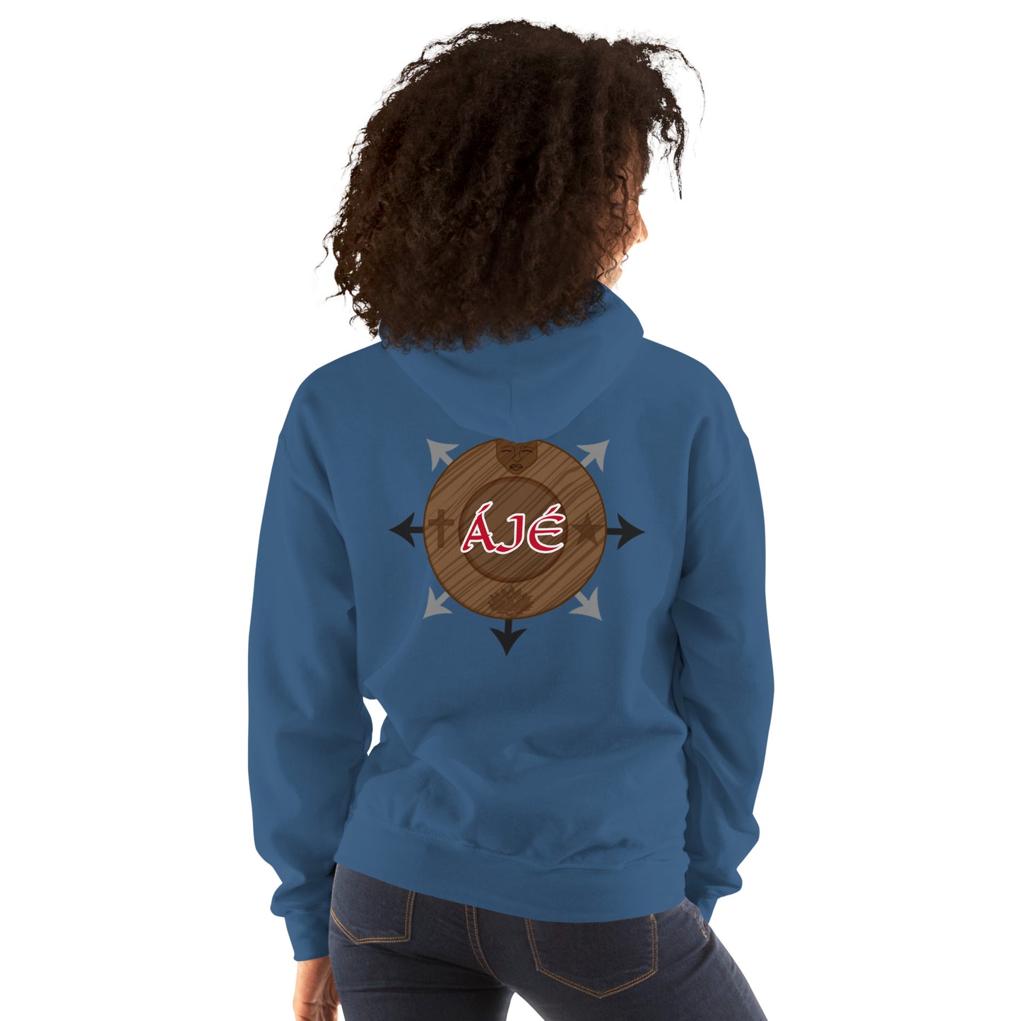 Egbe Iré ÀWO Logo Orunmila embroidered Aje 4 Unisex Hoodie