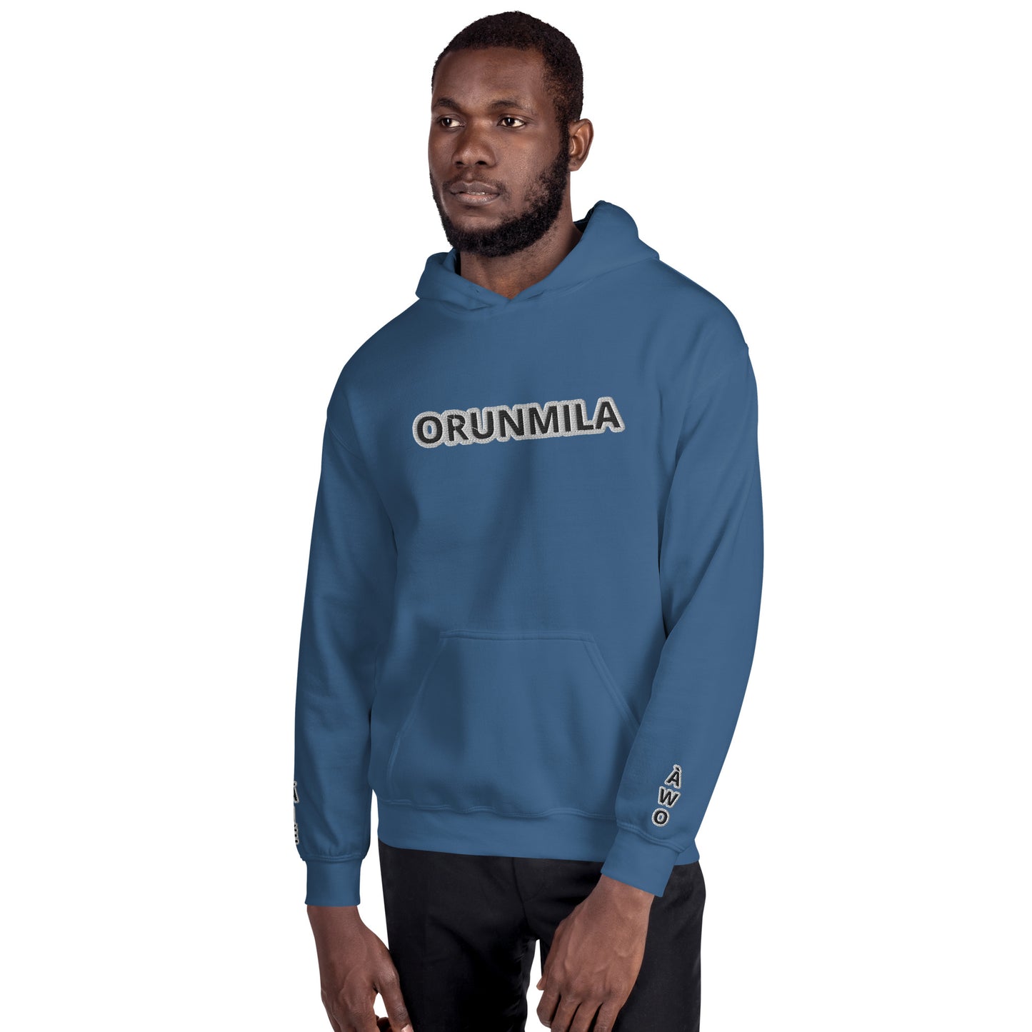 Egbe Iré ÀWO Logo Orunmila embroidered Aje 3 Unisex Hoodie