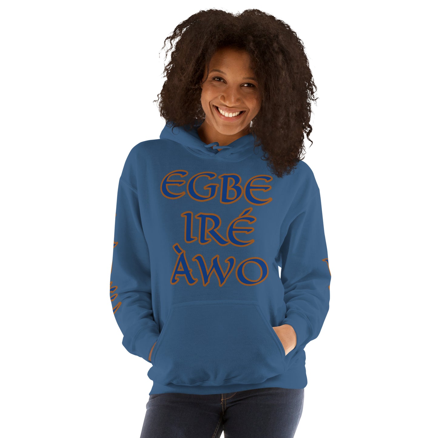 Egbe Ire Awo 2 Logo Blue Unisex Hoodie