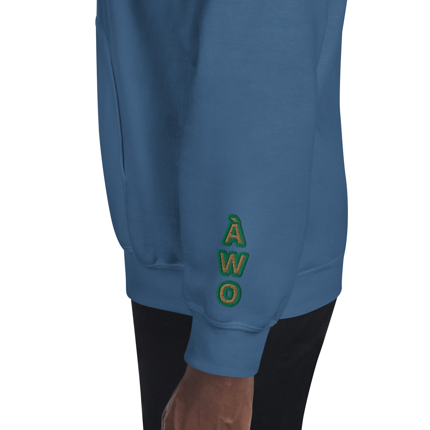 Egbe Iré ÀWO Logo Orunmila embroidered IFA Isese Reverse Unisex Hoodie