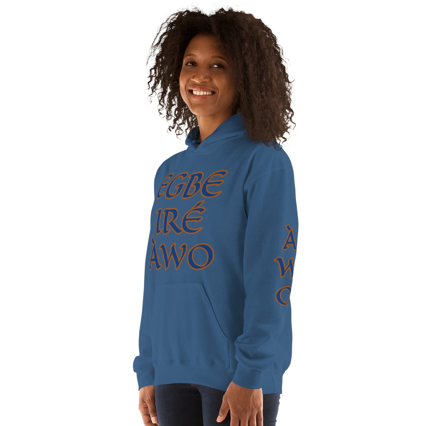 Egbe Ire Awo 2 Logo Blue Unisex Hoodie