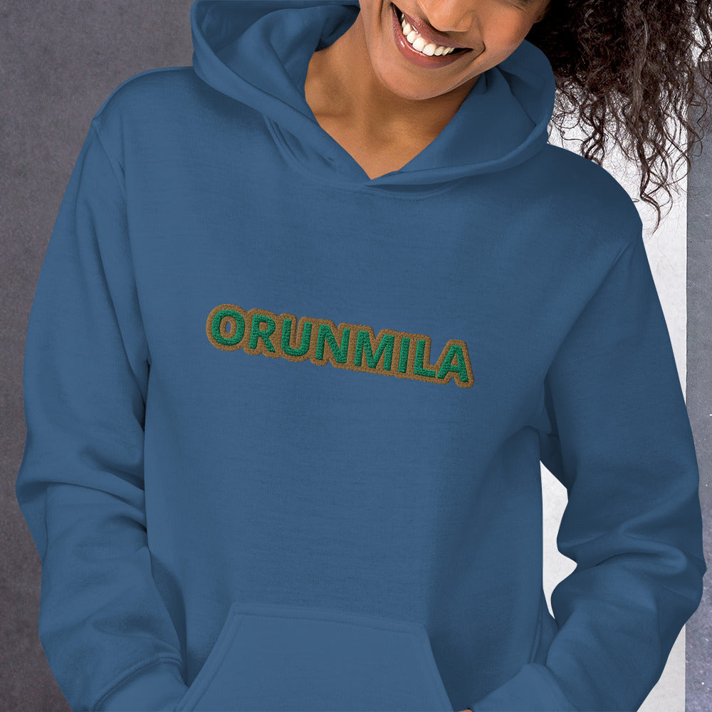 Egbe iré awo logo embroidered Orunmila IFA Isese Unisex Hoodie