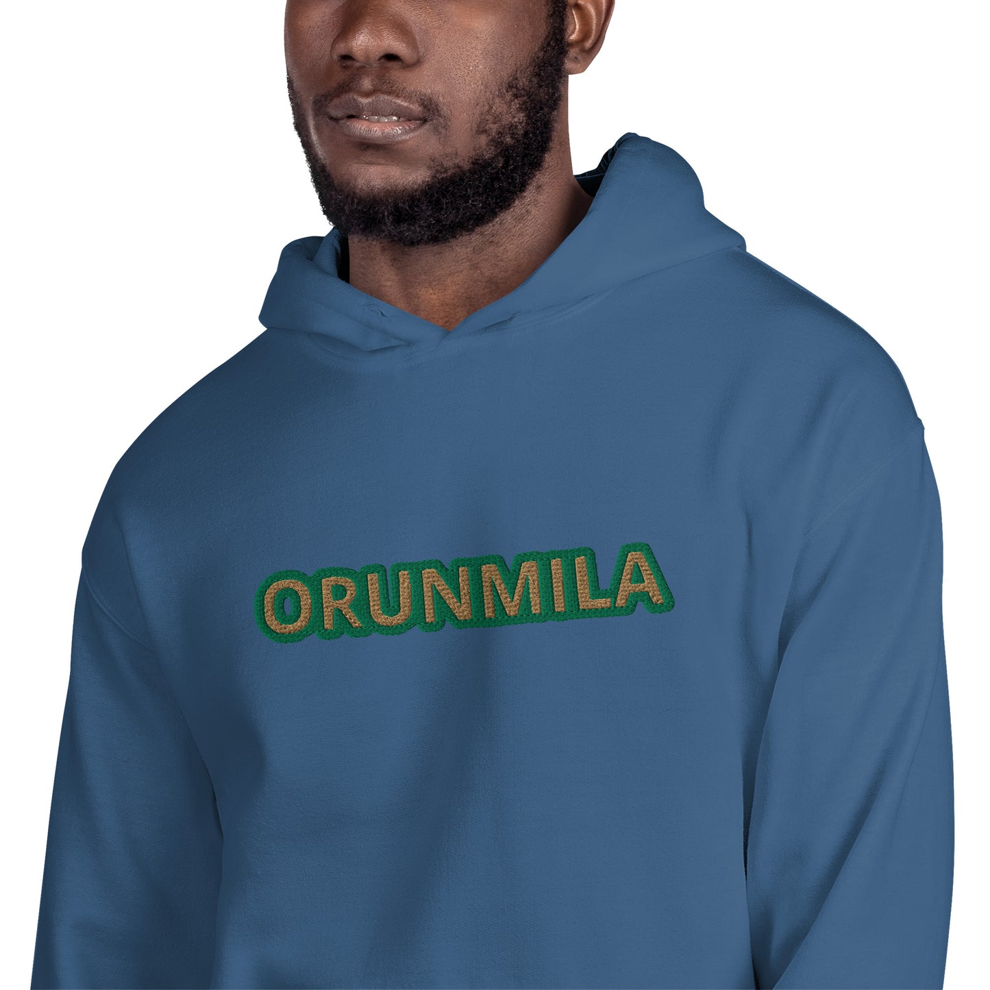 Egbe Iré ÀWO Logo Orunmila embroidered IFA Isese Reverse Unisex Hoodie