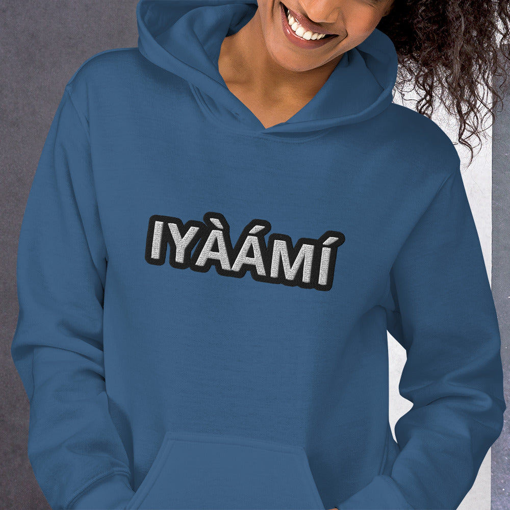 Egbe Iré ÀWO Logo Iyaami embroidered Aje 2 Unisex Hoodie