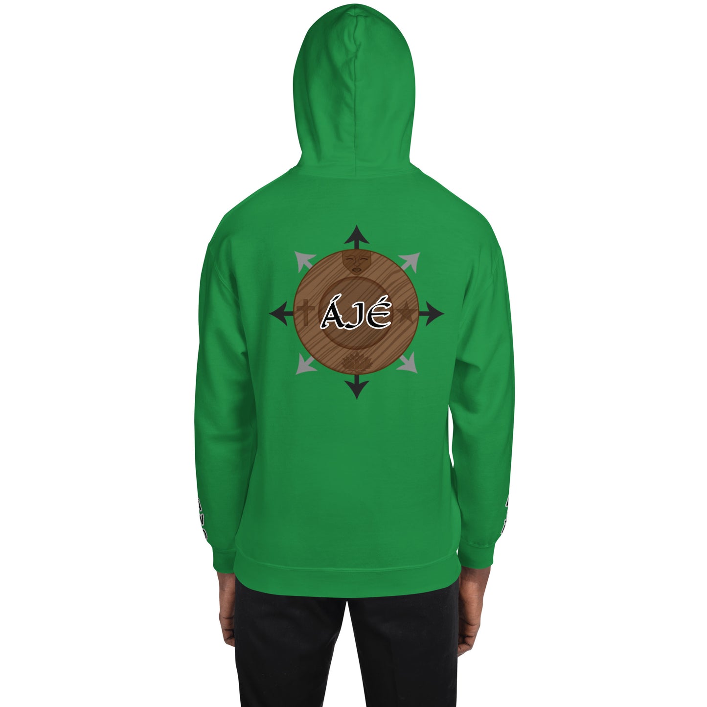 Egbe Iré ÀWO Logo Orunmila embroidered Aje 3 Unisex Hoodie