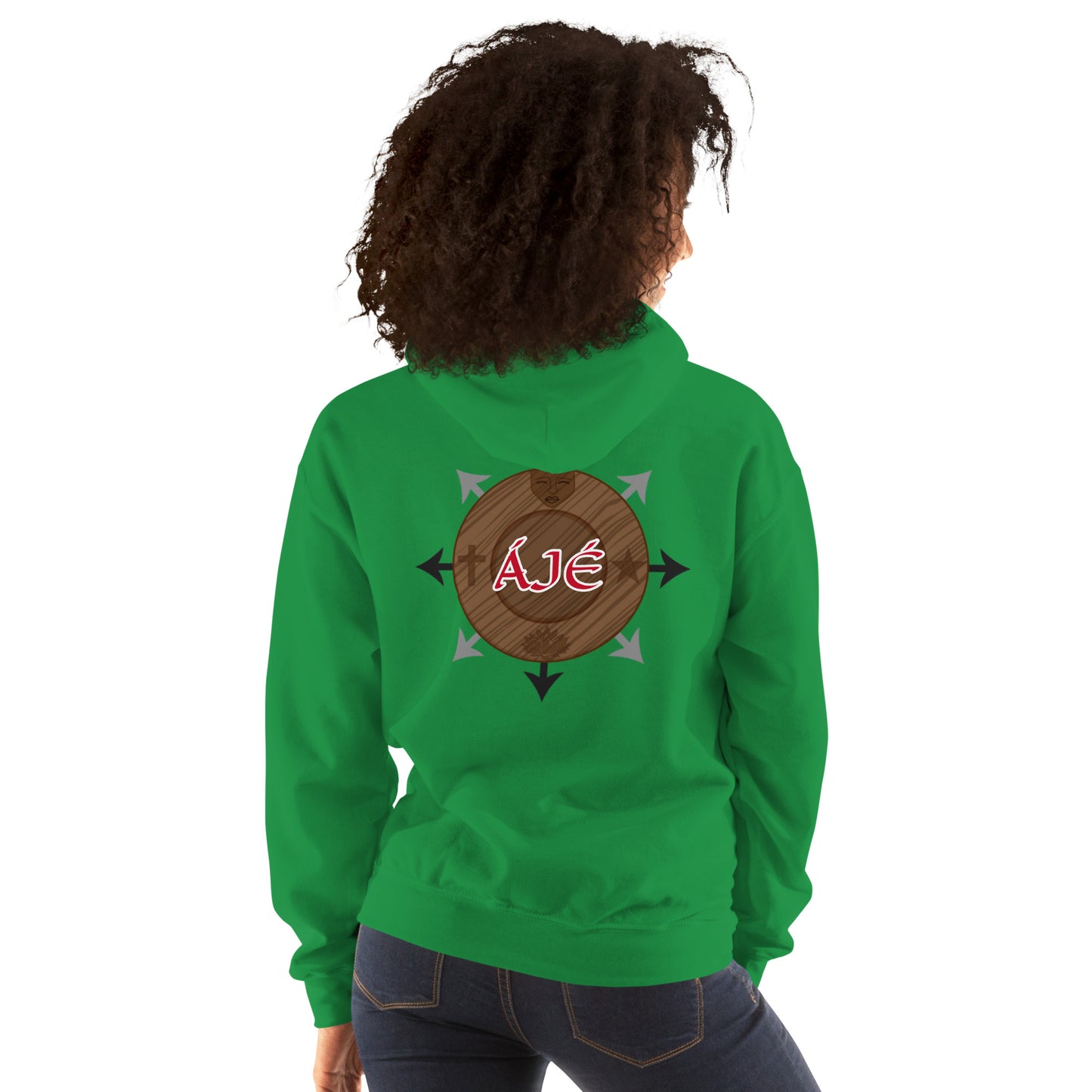 Egbe Iré ÀWO Logo Orunmila embroidered Aje 4 Unisex Hoodie