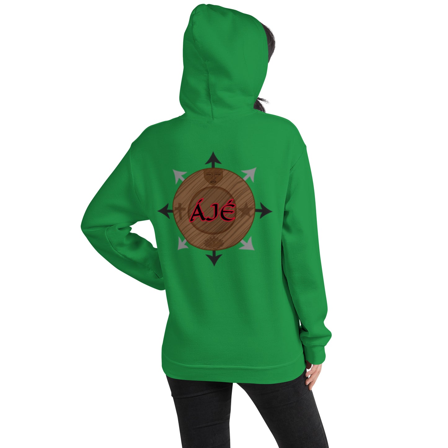 Egbe Iré ÀWO Logo Iyaami embroidered Aje 5 Unisex Hoodie