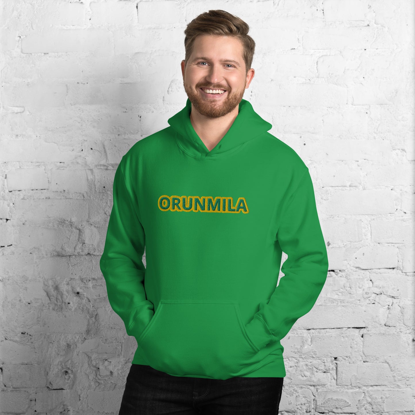 Egbe Iré Àwo Logo IFA Lucumi Orunmila embroidered Unisex Hoodie