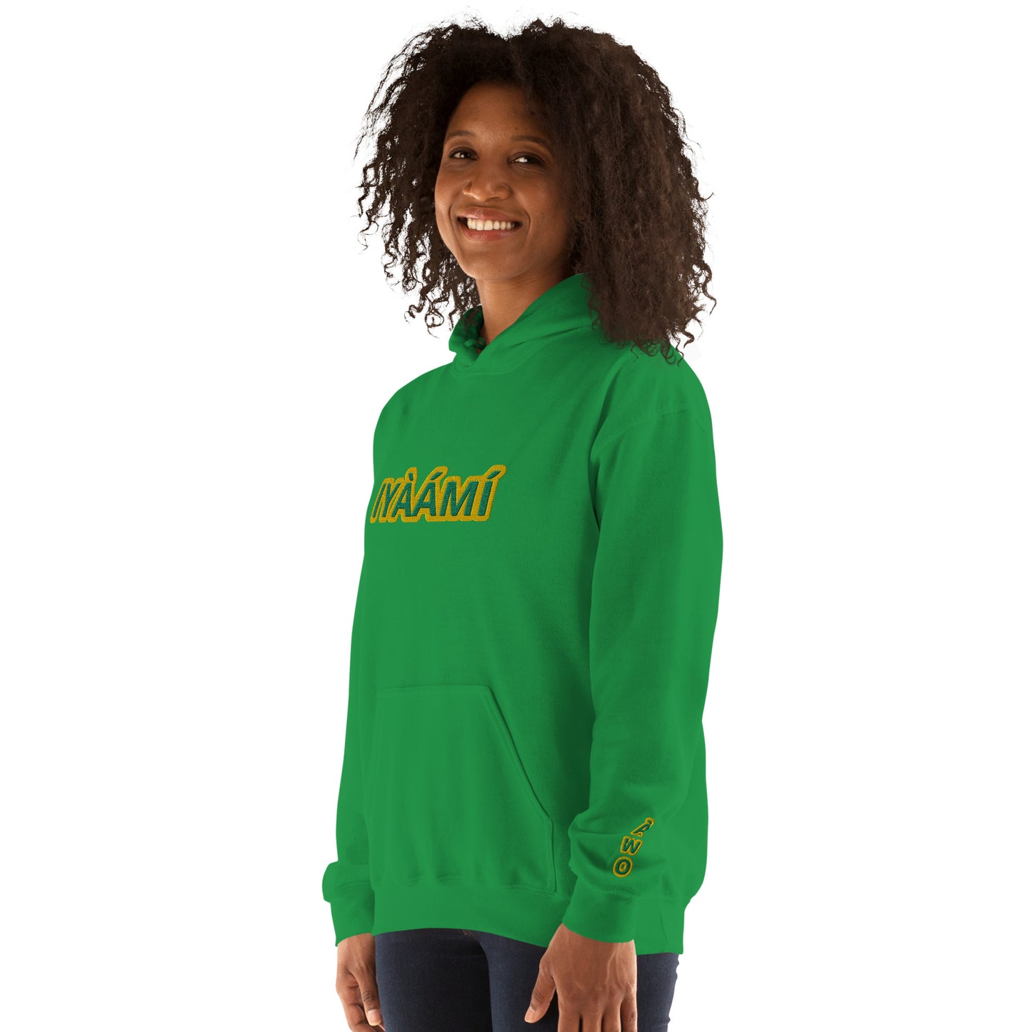 Egbe Iré ÀWO Logo Iyaami Ájé embroidered IFA Awo Lucumi Unisex Hoodie