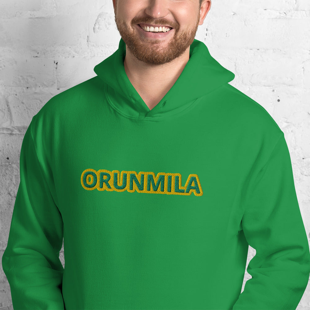 Egbe Iré Àwo Logo IFA Lucumi Orunmila embroidered Unisex Hoodie