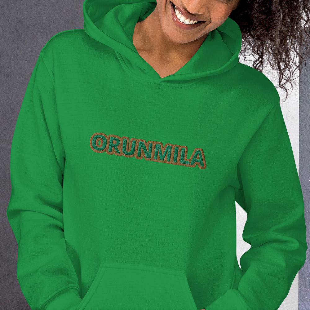 Egbe iré awo logo embroidered Orunmila IFA Isese Unisex Hoodie