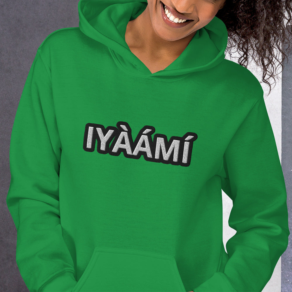 Egbe Iré ÀWO Logo Iyaami embroidered Aje 2 Unisex Hoodie