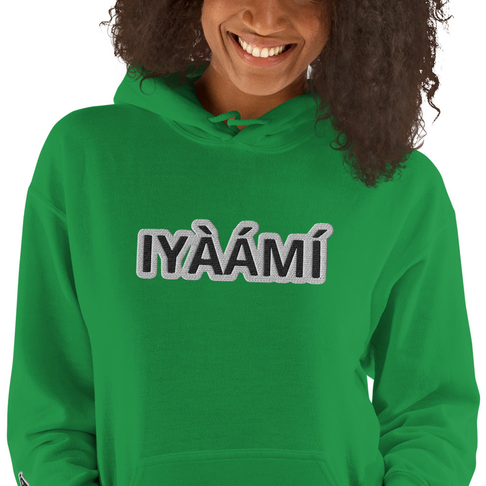 Egbe Iré ÀWO Logo iyaami embroidered Aje 3 Unisex Hoodie