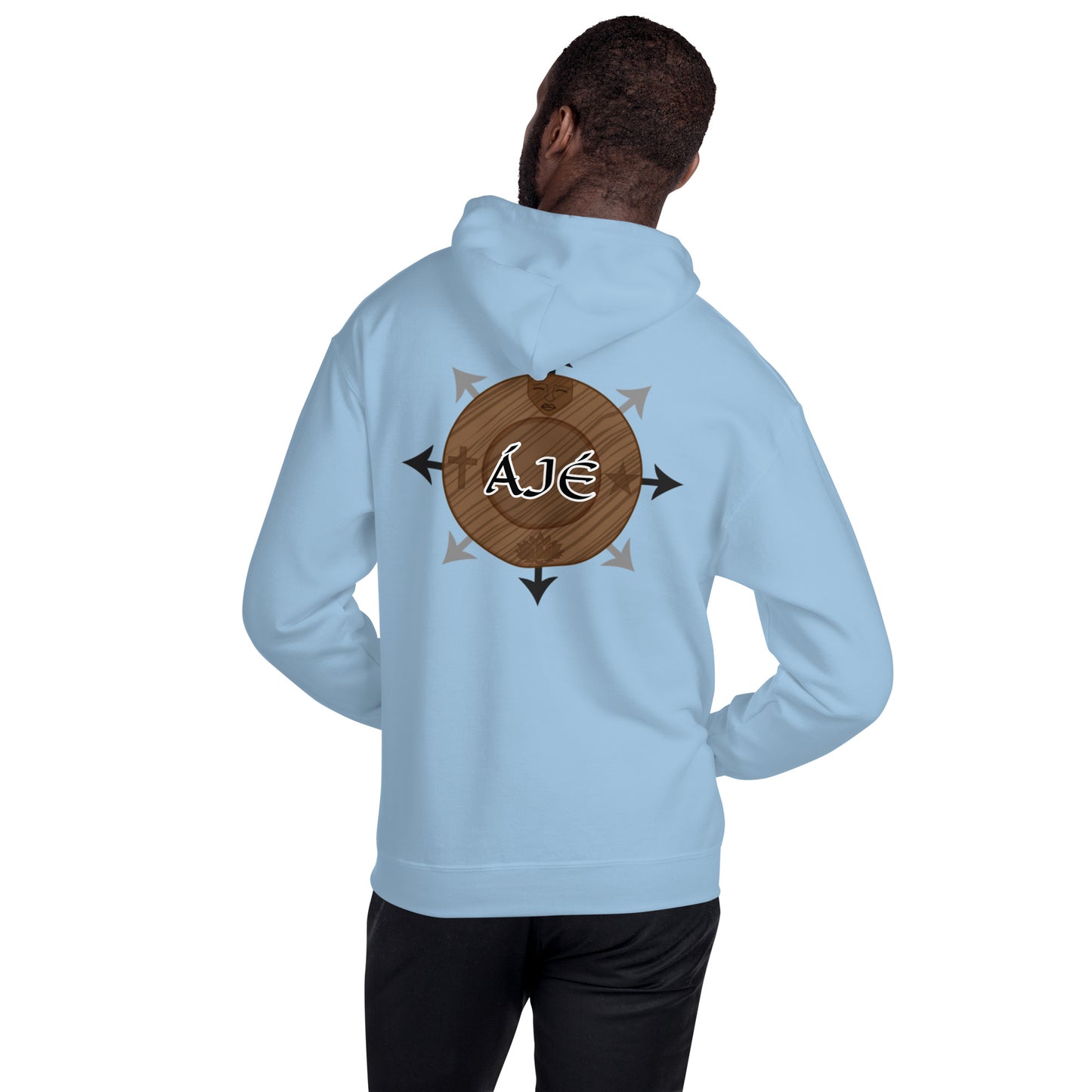 Egbe Iré ÀWO Logo Orunmila embroidered Aje 3 Unisex Hoodie