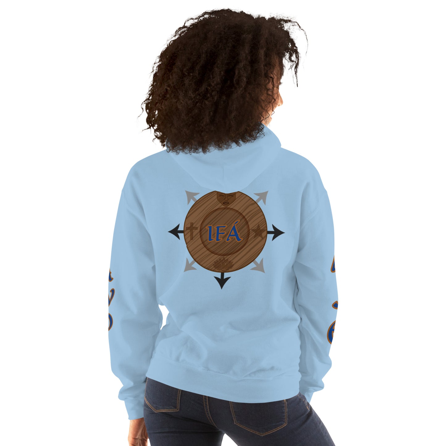 Egbe Ire Awo 2 Logo Blue Unisex Hoodie