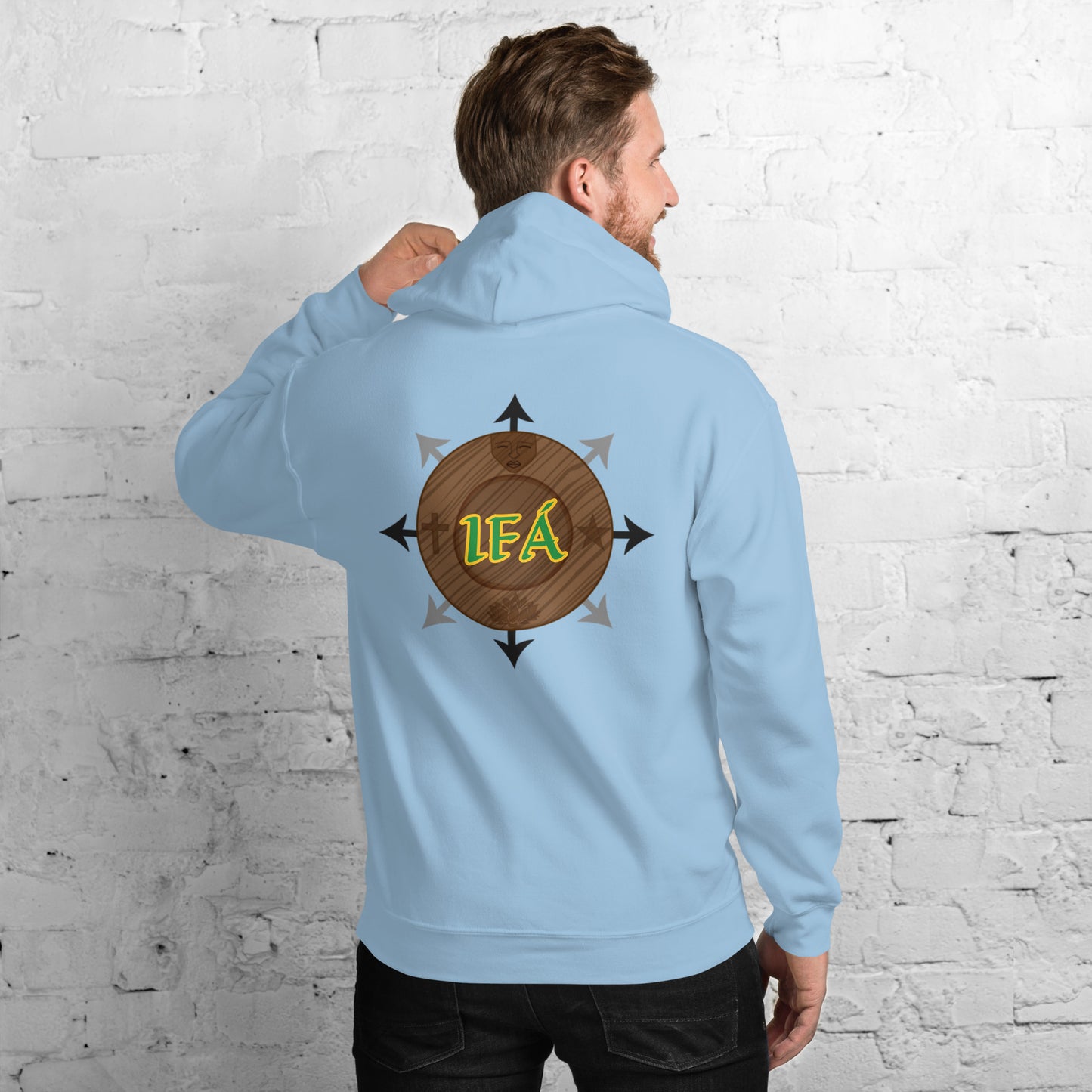 Egbe Iré Àwo Logo IFA Lucumi Orunmila embroidered Unisex Hoodie