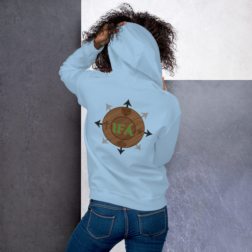 Egbe iré awo logo embroidered Orunmila IFA Isese Unisex Hoodie