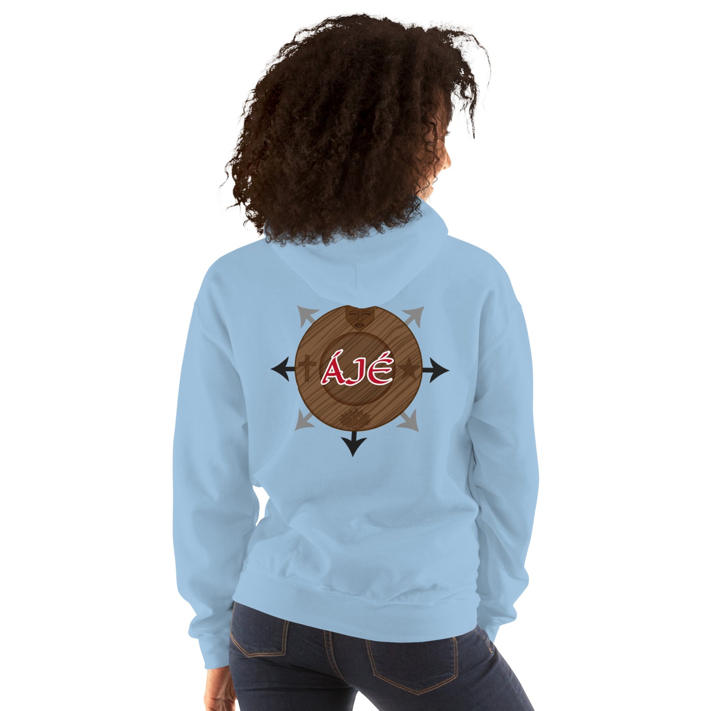 Egbe Iré ÀWO Logo Orunmila embroidered Aje 4 Unisex Hoodie